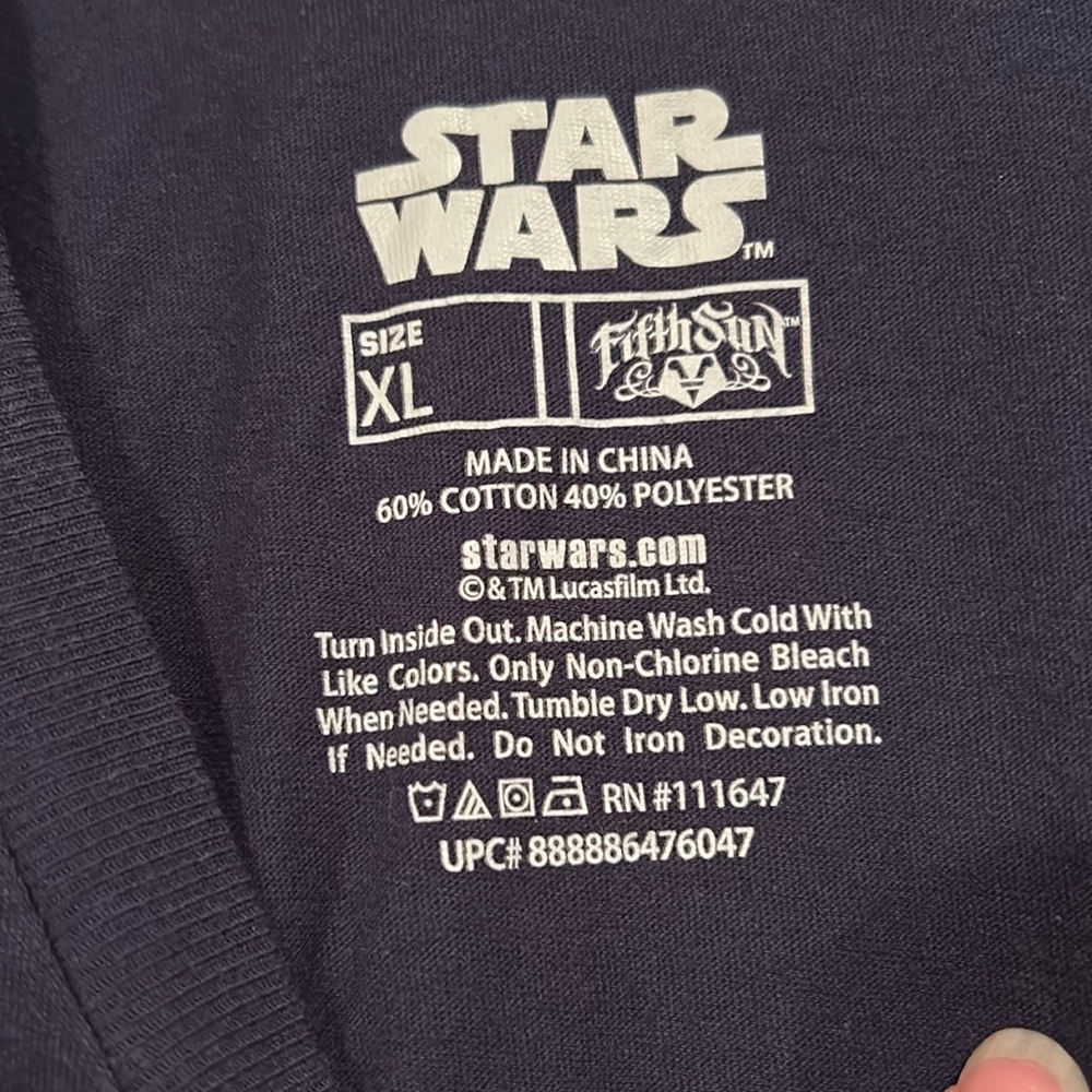 Star Wars -XL- Navy R2-D2 Graphic Design Tee Shirt - Picture 2 of 3